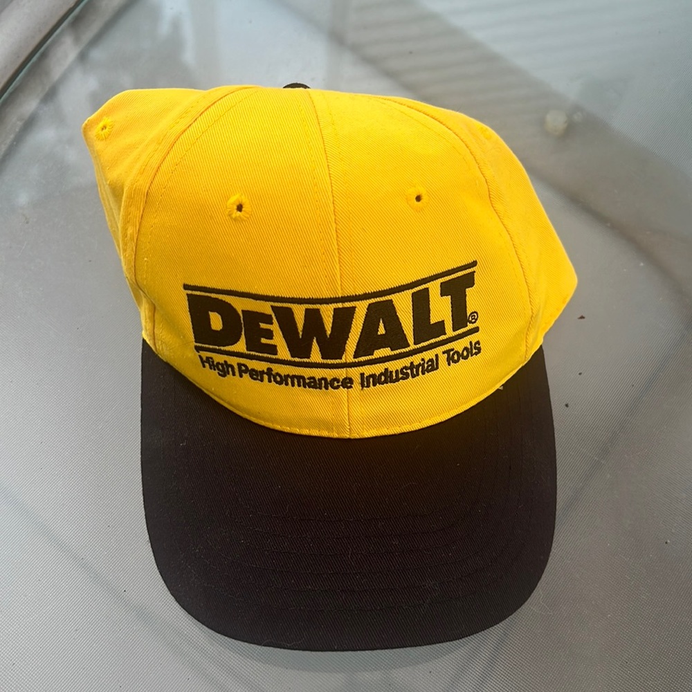 DeWalt Mustard Snapback Cap hat Wear yellow and black hat